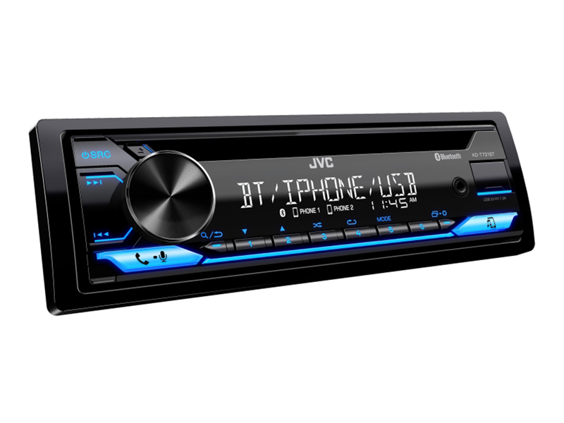 JVC KD-T721BT BT/CD/USB/AUX Single Din Radio