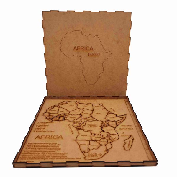 Africa Map Wooden Puzzle