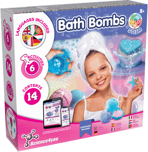 Science4you - Bath Bomb Kit - 6 Fun Science Experiments, Ages 8+