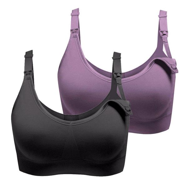 Value Pack Of 2 Bras - Black &amp; Purple image
