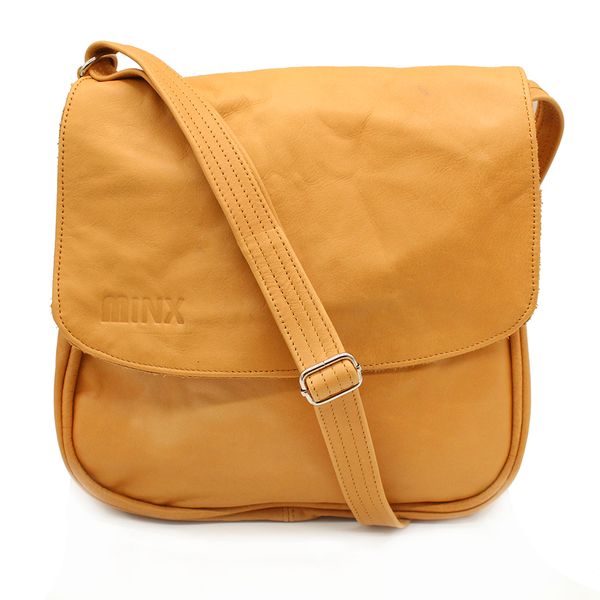 Minx Genuine Leather Emma Sling Bag Camel