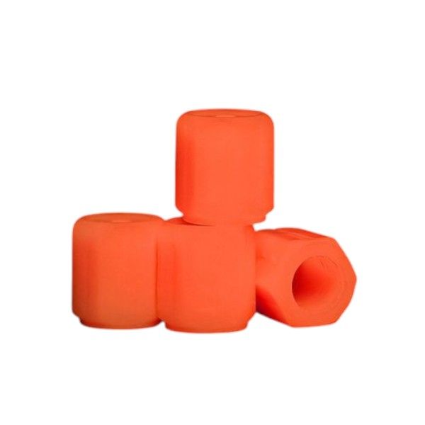 4 piece - Glowing Universal Tire Valve Caps - Orange