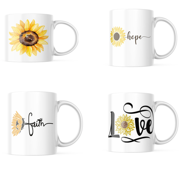 Sunflower Set Of 4 Custom Coffee Mug