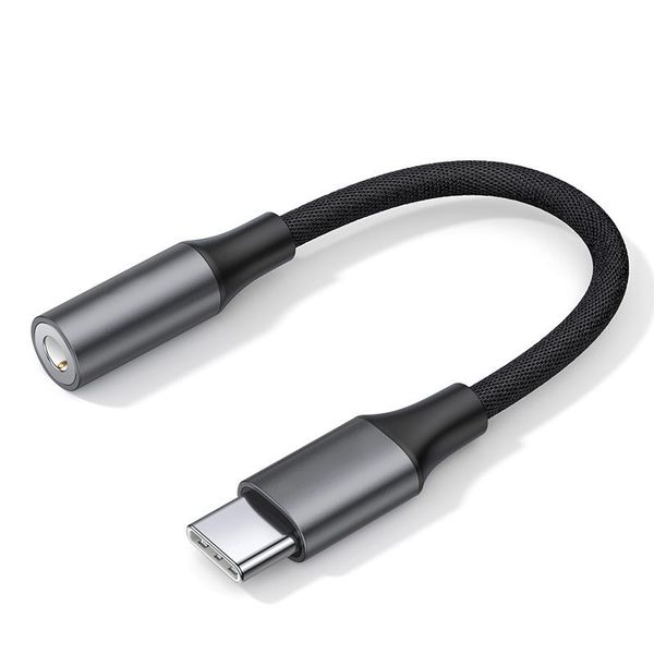 DAC Type-C to 3.5mm Audio Adapter Compatible with Smartphones Black