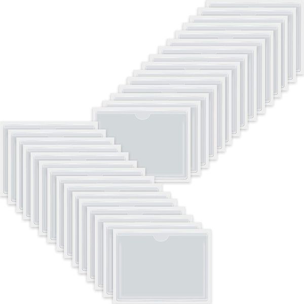 SelfAdhesive Card Pockets with Top Open for Loading, Holder Organizing