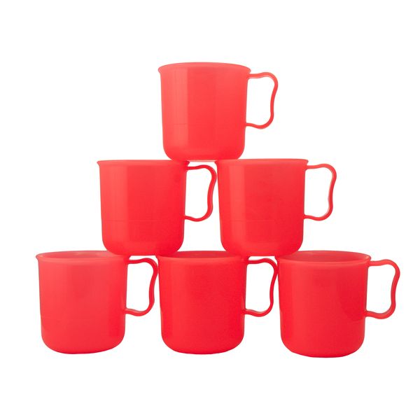 Red Plastic Mug| 350 ml | 6 Pack