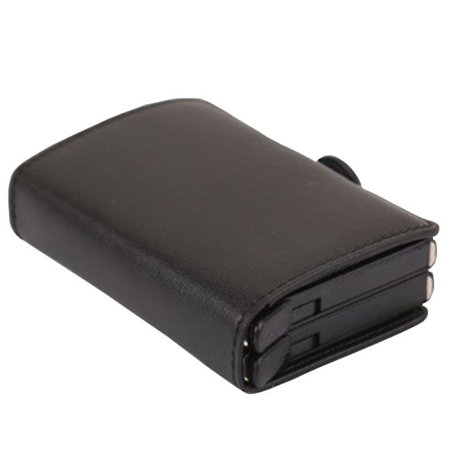 PU Leather RFID Double Pop-Up Card Wallet