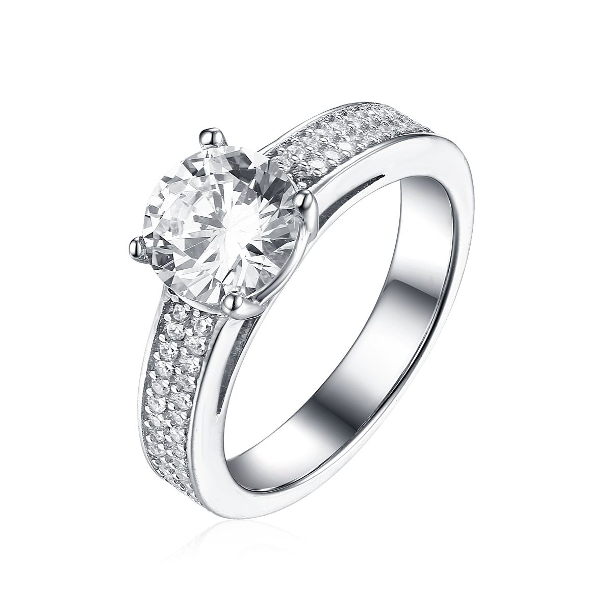 Sterling Silver Solitaire Claw Set Engagement Wedding Ring SR00028 ...