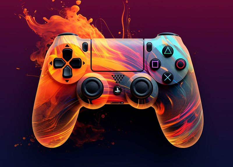 Canvas Wall Art Home Decor - Game Controller Abstract