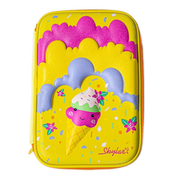 Skylar Scented Ice Cream Hard Shell Pencil Case Double Zip