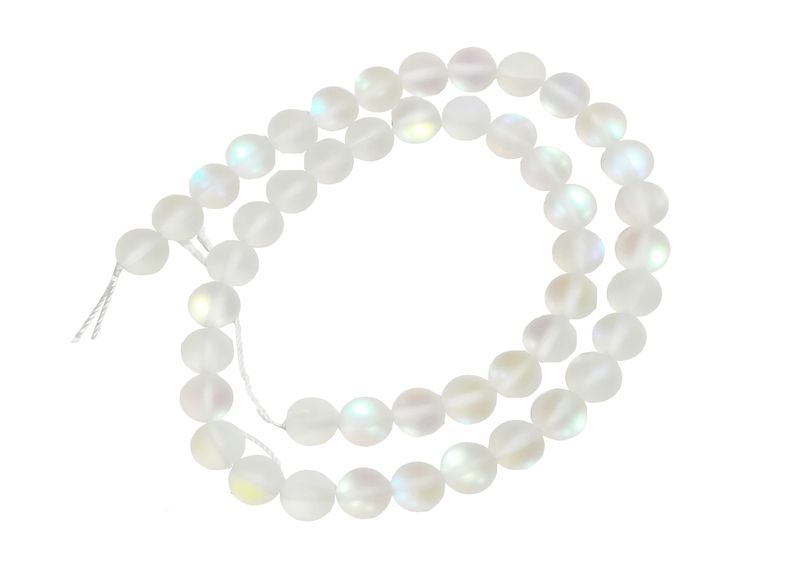 BEAD COOL - Iridescent Mermaid Bead - Glow Ab Glass bead - 8mm - 90pcs