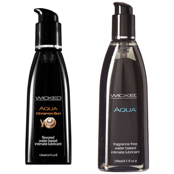 Wicked Adult Sensual Care Aqua w Cinnamon Bun Flavour Lube Lubricant