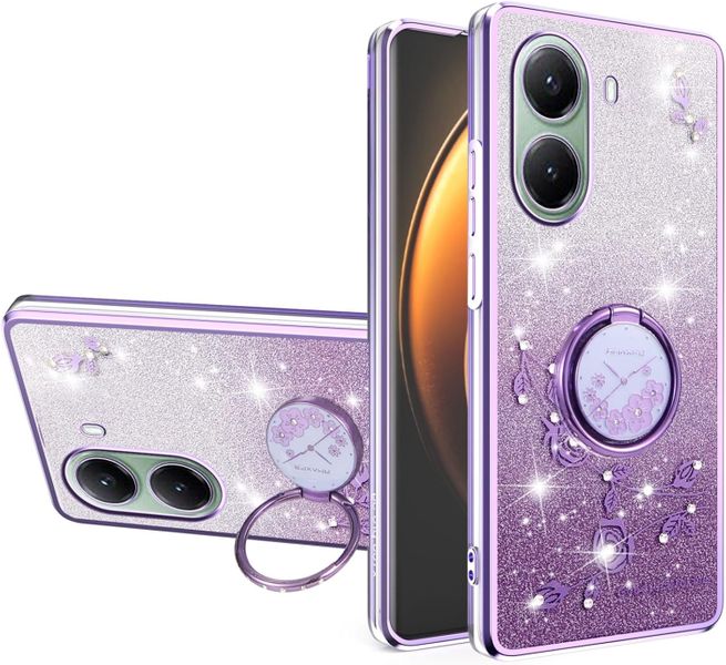 Bling Sparkle Flowers Phone Case Compatible With Xiaomi Poco X7 Pro