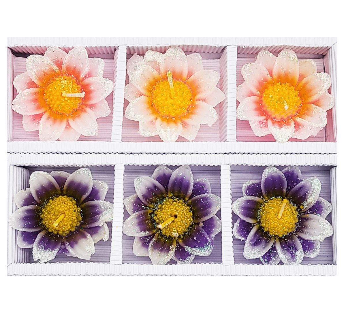 6 Piece Luxury Floating Flower Shaped Candles Buy Online in South