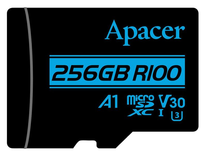 Apacer (AP256GMCSX10U7-R) 256GB Secure Digital Card V30, micro SDXC, Ultra