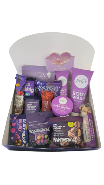 Sorbet Pamper with Chocolates Gift Luxury Box and card