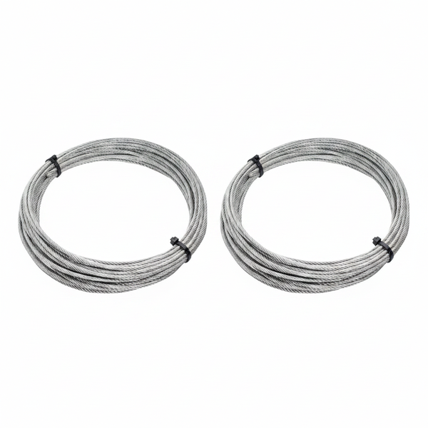 Krafft PVC Coated Wire Rope 3.0mm x 10m - Durable Stainless Steel - 2 Pack