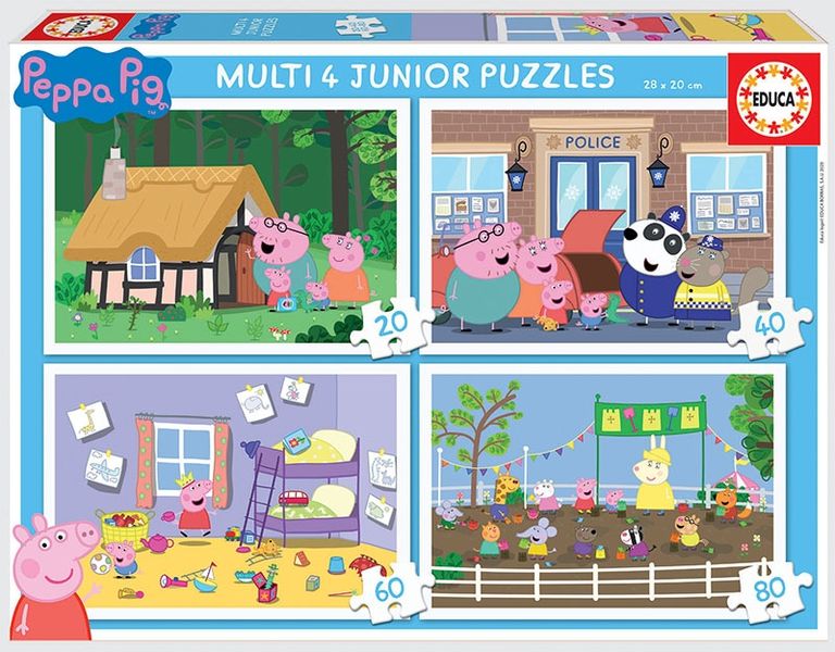 Educa Multi 4 Puzzles - Peppa Pig - 20, 40, 60 &amp; 80 Piece