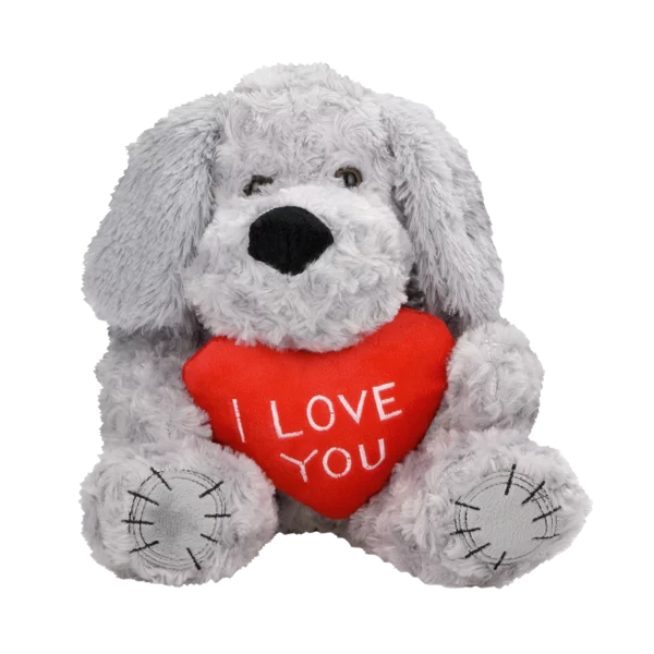 Kitro Valentines Plush Animal Teddy Bear Holding A Heart 26cm