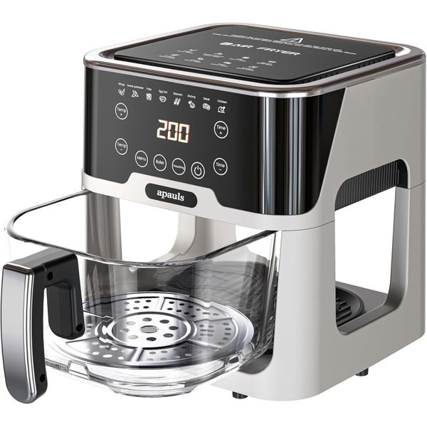 Apauls Intelligent Air Fryer, 7L Large Capacity Visual Electric Fryer