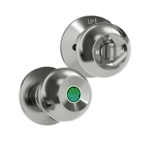 Smart Fingerprint Knob - Tuya App (Silver)