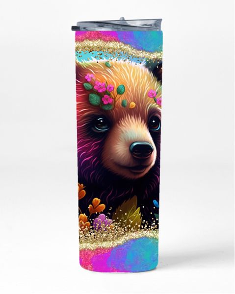Bear Neon 20 Oz Straight Skinny Tumbler