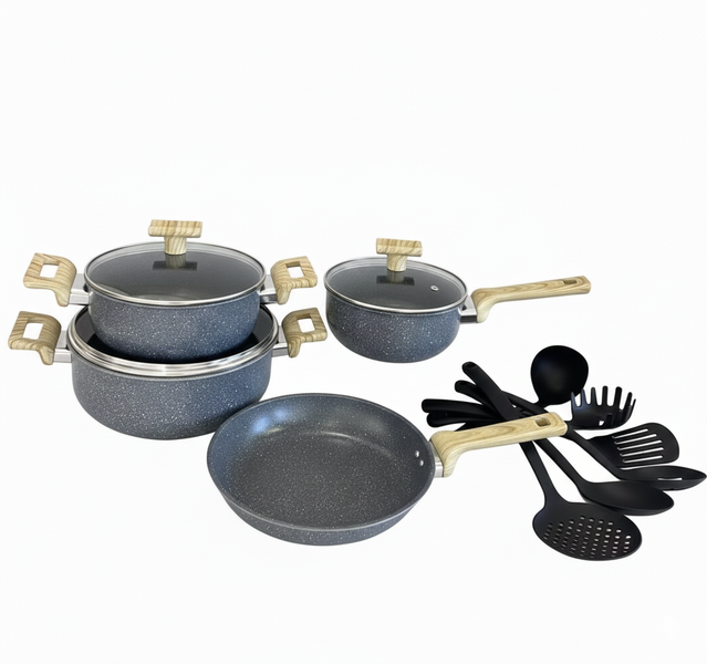 Hotchef Grey Carbon steel Non-Stick 13 Pot