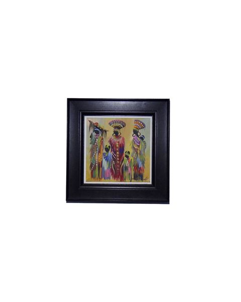 Ethnic Ladies-Canvas Framed Fine Art Painting-Wall Art