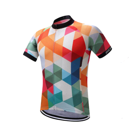 Multi coloured cheap cycling jersey