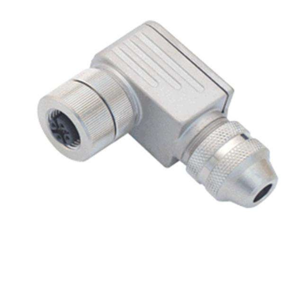 99-1430-824-04 - M12 A-Coded 4-Pin Female R/A Connector, 6mm Entry, IP67
