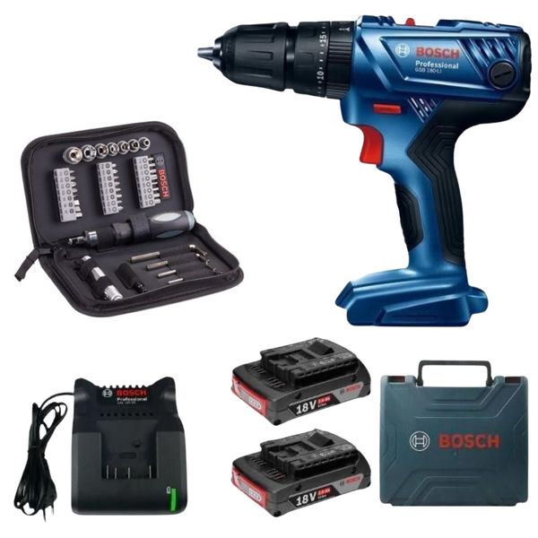 Bosch - Impact Drill Kit (Gsb-180-Li) With 38 Pi image