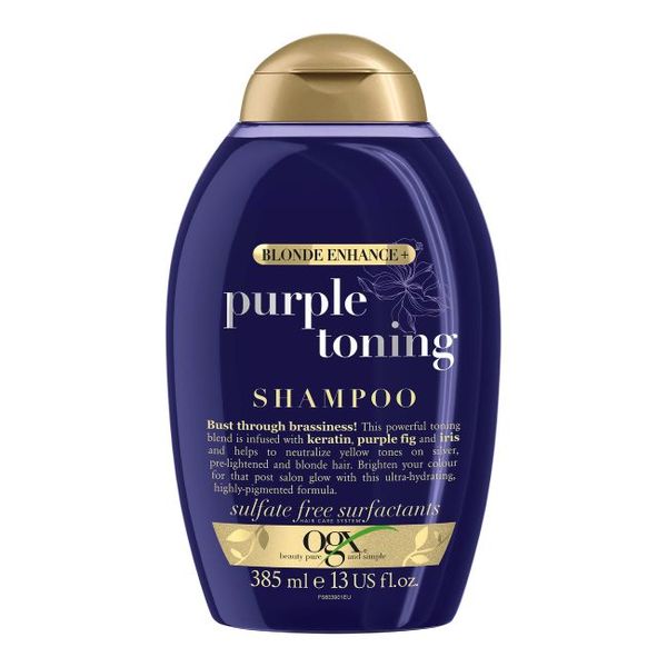 OGX Purple Blonde Toning Shampoo for Brassy Tones 385ml