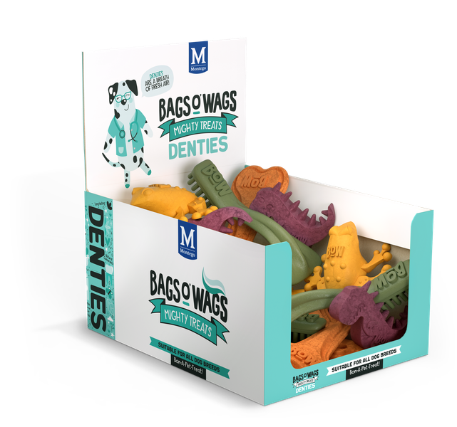 Montego Bags O' Wags - Denties Party Pack Dog Treats 64 g (Pack of 18)