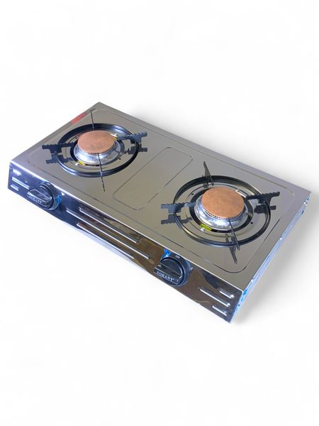 Sokany 2-Burner Gas Stove - Large Firepower, Stainless Steel Shell