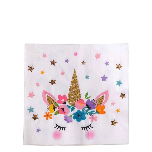 Unicorn Pattern Disposable Napkins - 20Pcs