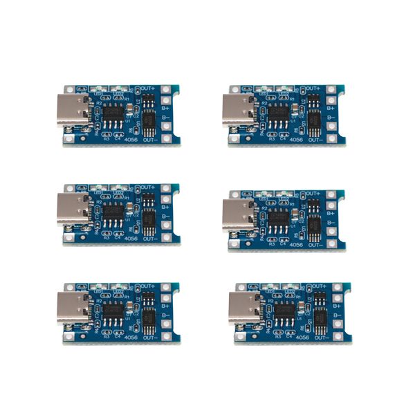 6pcs TP4056 Charging Discharging Module Type C Interface