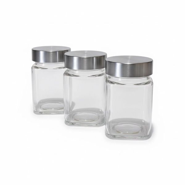 Continental 3-piece glass jars