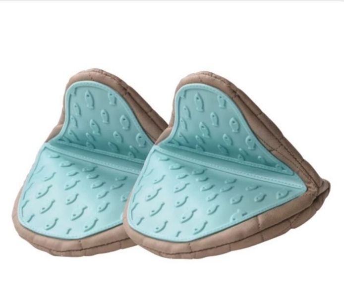 Silicone Oven Mitt Blue - Set of 2