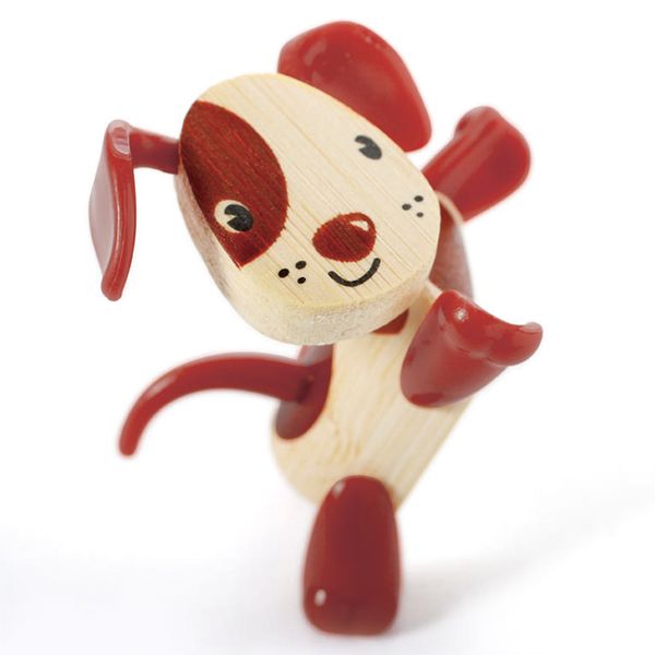 Hape Bamboo Dog Pretend Play Figurine