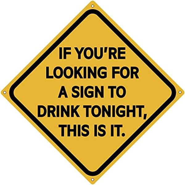 The BrewZone - Funny Tin Sign for a Man Cave or Home Bar