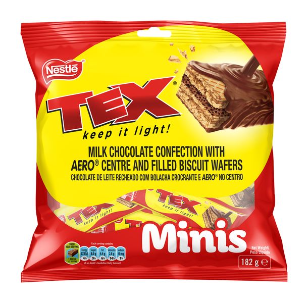 NESTLÉ TEX Milk Chocolate Mini Bag, 182g