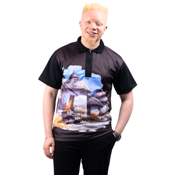 African Rondavels Golf Shirt