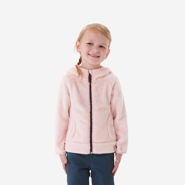 Quechua Kids' Warm Hiking Fleece Jacket - MH500 Aged 2-6 - Pink