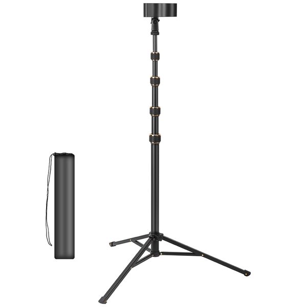 Floor Stand with Adjustable Height of 60-200 CM Hair Dryer - Black
