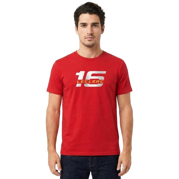 Bufftee LECLER 16 Racing Team Motorsport Inspired - Ferrared T-shirt