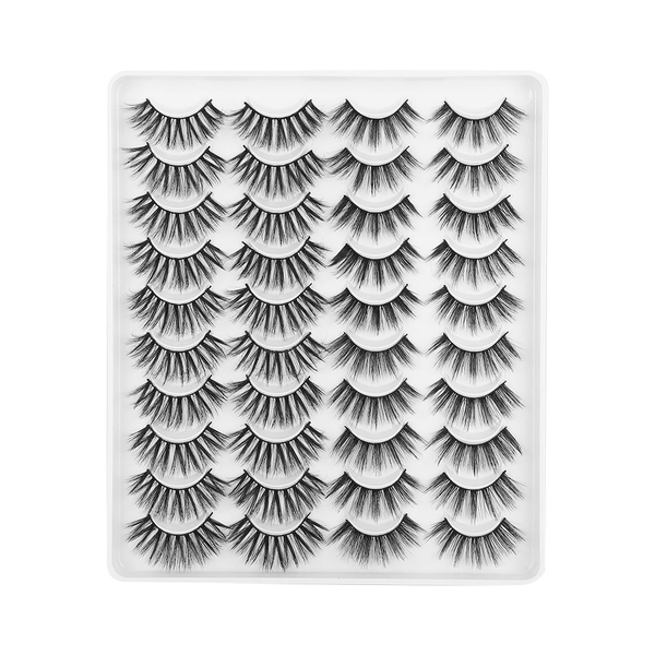 20 Pairs of 6D False Eyelashes Natural Thick Soft Eyelashes, MC-5
