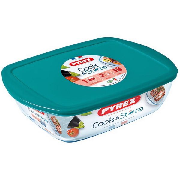 Pyrex - Storage Cook and Store Rectangular Dish With Lid - 2.5 Litre