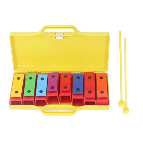 8 Note Colorful Resonator Bells Percussion Mallet Instrument Musical Toy
