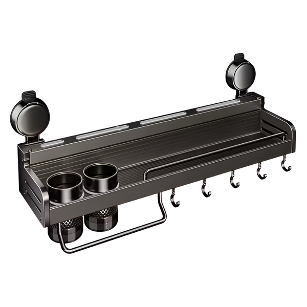 Spice Rack Wall Mount - Kitchen Storage Shelf for Jars, Oils &amp; Seasonings