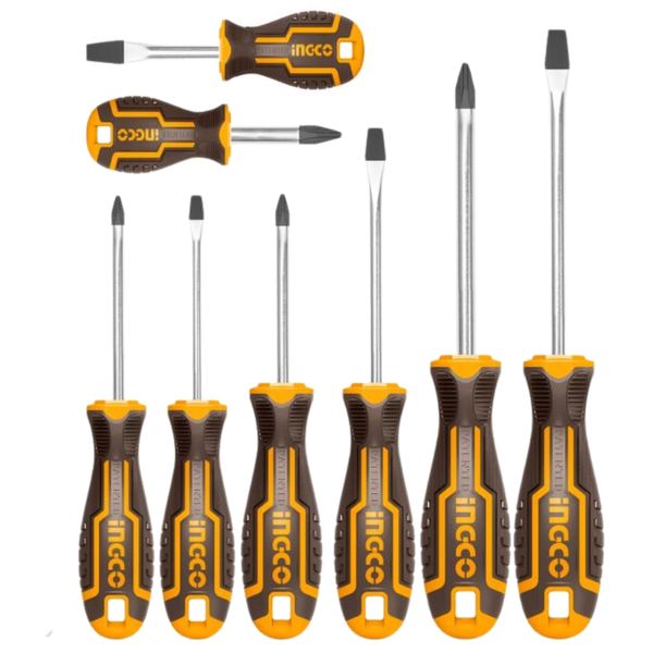 Ingco - 8 Piece Screwdriver Set